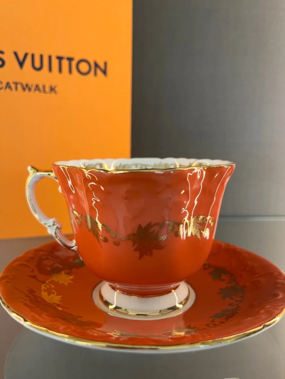Aynsley Fine English Bone China Tea Cup in Pumpkin Spice. - Picture 7 of 9